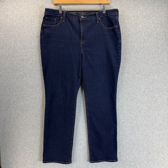 Chico's So Slimming Girlfriend Jeans Straight Leg Dark Wash Denim‎ Size 2.5S 14S - Picture 1 of 14